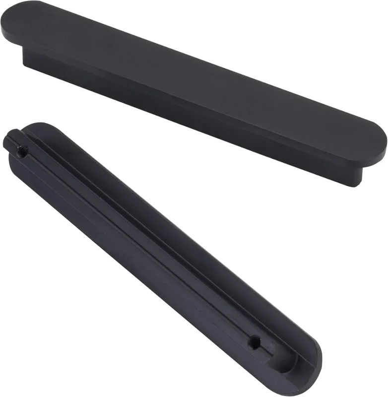 6 tiradores de latón cepillado negro para armarios de cocina, 128 mm entre centros - tiradores para muebles