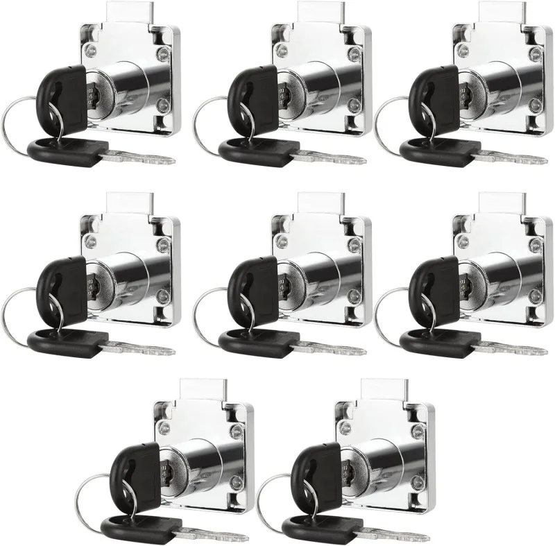 Cerradura de mueble de 8 piezas, cerradura de armario, cerradura de caja de techo, cerradura de mueble, buzón, cajón, armario de oficina