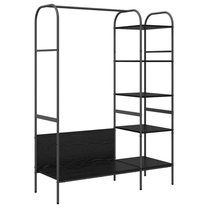 Perchero para ropa negro 120 x 44 x 160 cm madera contrachapada - comfortxl