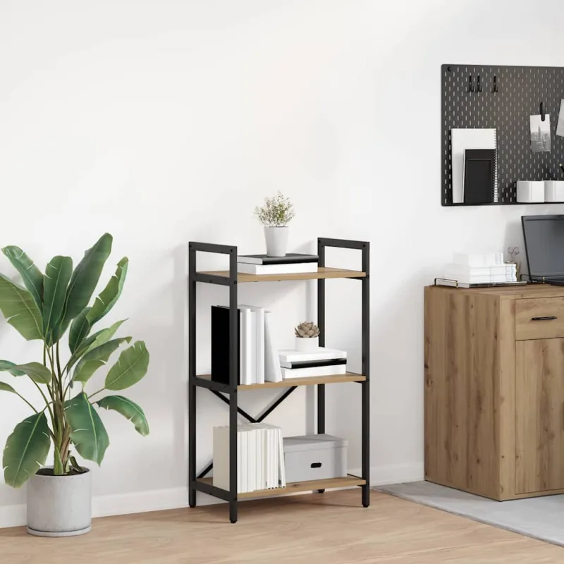 Estantería de roble hecha a mano, 56 x 34 x 96 cm, madera de ingeniería. - pangivo