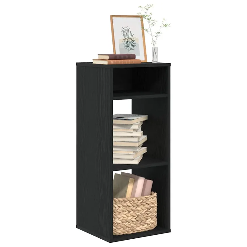 Librería negra, 34x31x80 cm, madera de ingeniería. - pangivo
