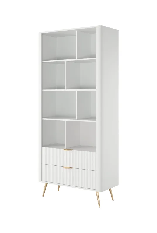 Librería: blanco, 88,2 x 38 x 193,8 cm