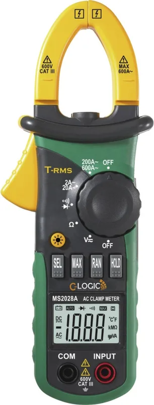 Pinza amperimetrica digital avanzada trms