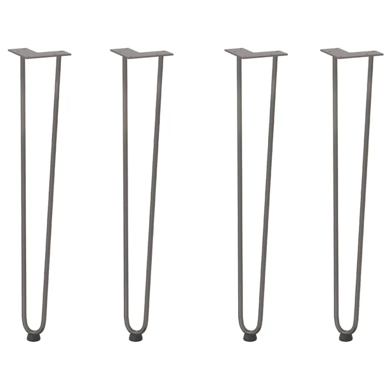 Juego de 4 patas de horquilla para consola 72 x 12 x 12 cm de alto con deslizadores ajustables estilo mod 02_0056726