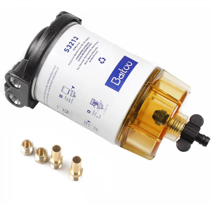 Un conjunto de filtro de carburante para automóviles embarcaciones de mm de largo separador de aceite agua filtro separador de carburante agua