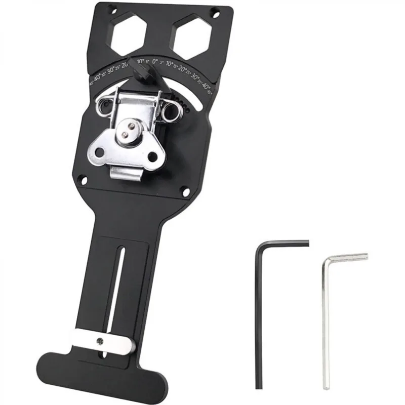 Sierra de riel con ángulo ajustable, negra, 10,8528 cm, 1 placa de posicionamiento en ángulo recto, sierra de riel, regla en ángulo recto.