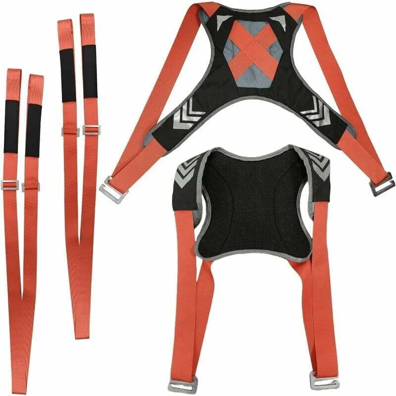 4 piezas cinta de elevación para mudanza, sistema de elevación y movimiento para 2 personas, cintas de transporte ajustables, para transportar muebles