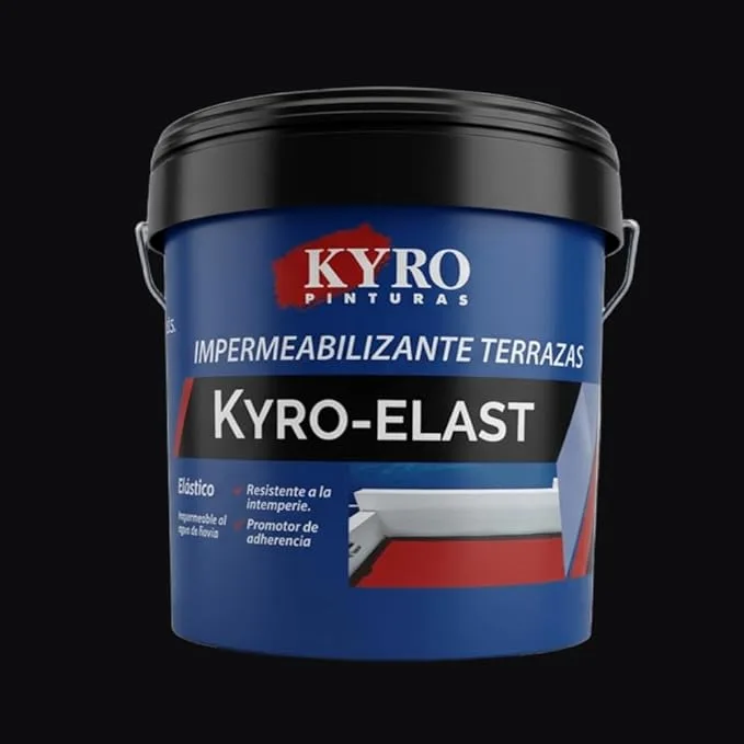 Revestimiento impermeabilizante terrazas, caucho antigoteras. color negro 14l