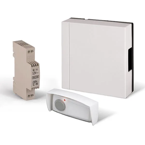 Scs sentinel - kit timbre alámbrico - timbre, botón pulsador, transformador 12v - kit especial para construcción - mecabell kit tranfo