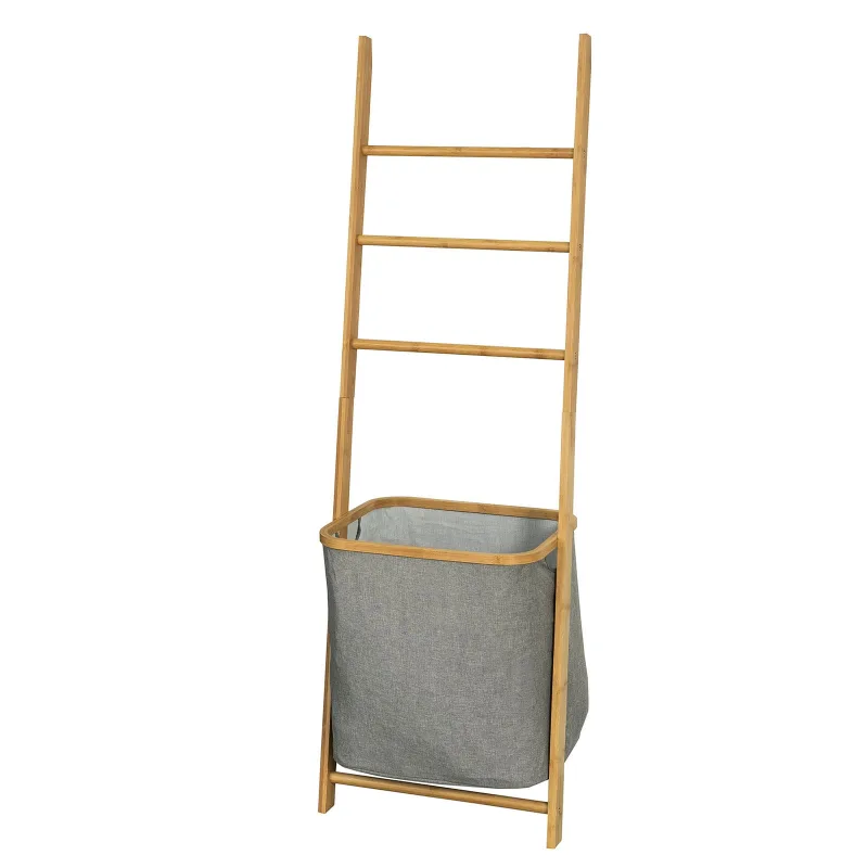 Estantería de baño con cesta para ropa y tres toalleros,h140 cm,frg263-n sobuy es