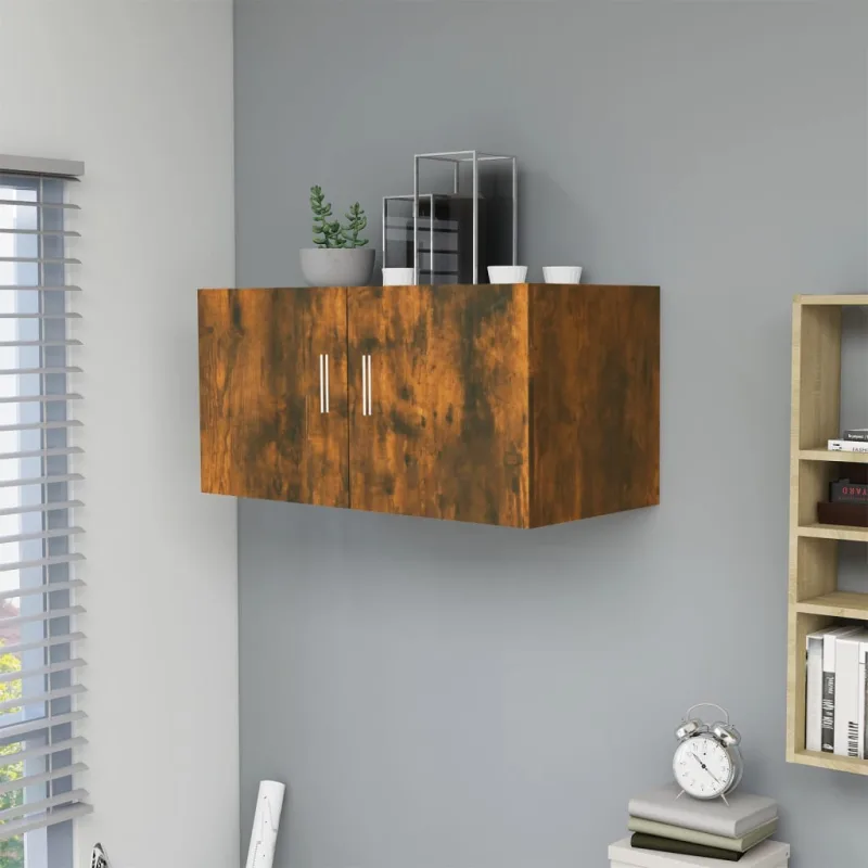 Maison exclusive - armario de pared madera de ingeniería roble ahumado 80x39x40 cm