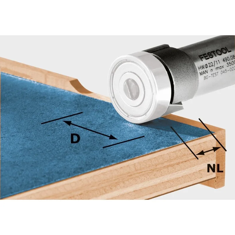 Festool fresa de enrasado hw d22/8-ofk