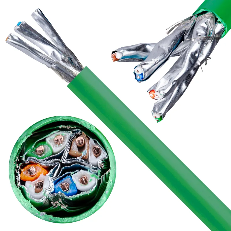 Digitus professional - cable a granel - 500 m - sftp - cat 8.2 - sin halógenos, robusto - amarillo, ral 1016