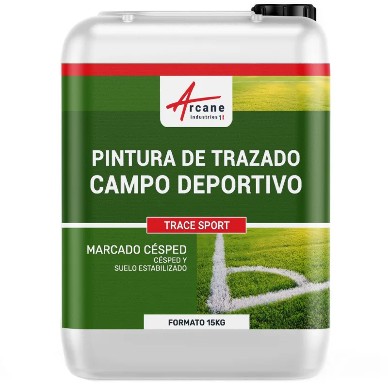 Pintura para campos de fútbol - trace sport - 15 kg blanco - arcane industries