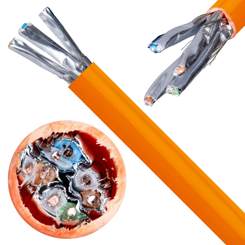 Digitus - bulkkabel - 500,0m - sftp, pimf -cat.7 rohkabel - solid, halogenfree - orange, ral 2000 (dk-1743-vh-5)