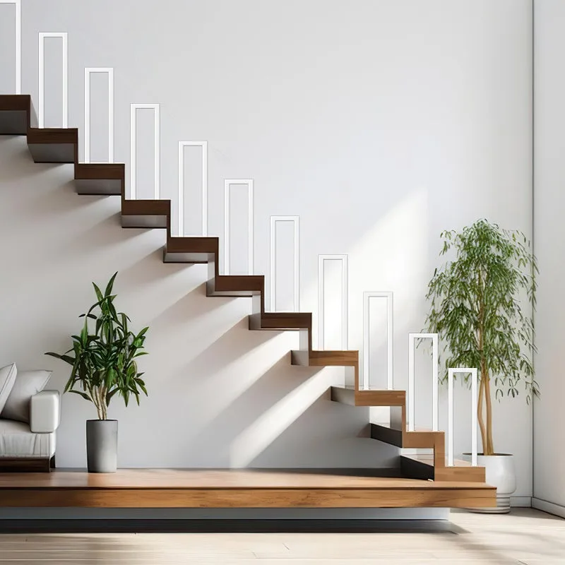 Barandilla de escalera de 95 cm, pasamanos ovalado en forma de u barandilla para escalera, barandilla de escalera interior para blanco