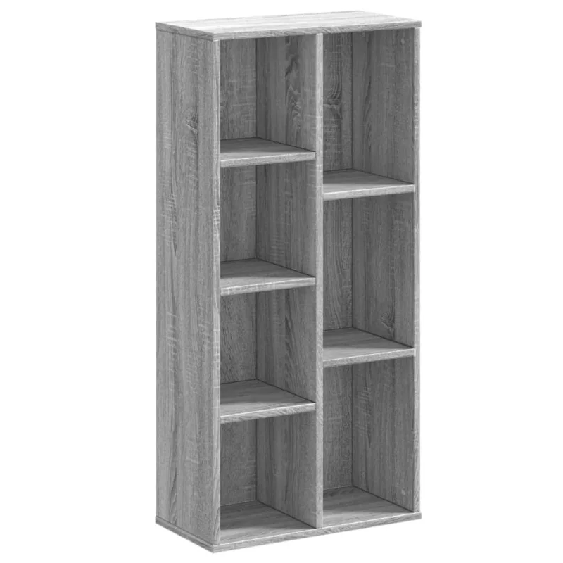 Estantería librería，armario de libros de madera de ingeniería gris sonoma 50x25x105 cm cfw599240