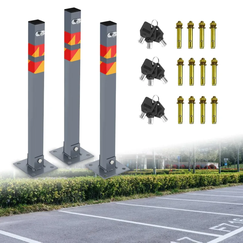 Barrera de estacionamiento barrera de estacionamiento 3 juegos barrera de estacionamiento con 9 llaves barrera de estacionamiento con cerradura