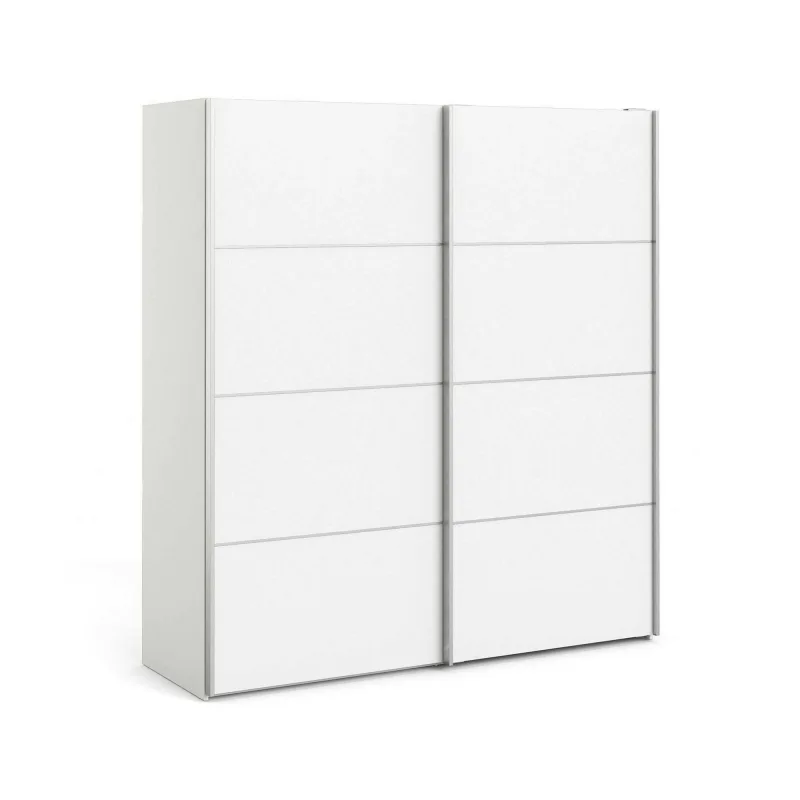 Armario 2 puertas cassandre, muebles de dormitorio, vestidor, armario de ropa, 182x64 h202 cm, blanco