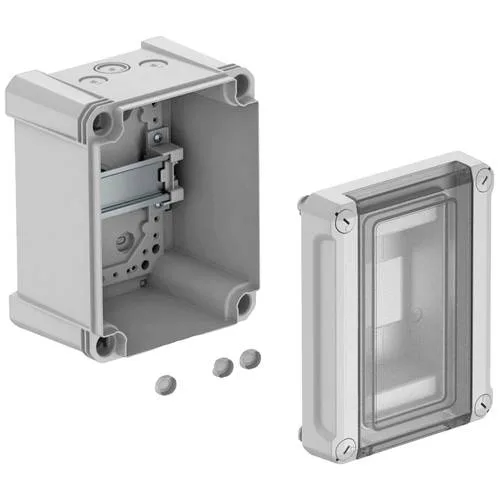 Caja de distribución pequeña obo bettermann sin terminales, para 3 módulos sdb 03l (2008820)