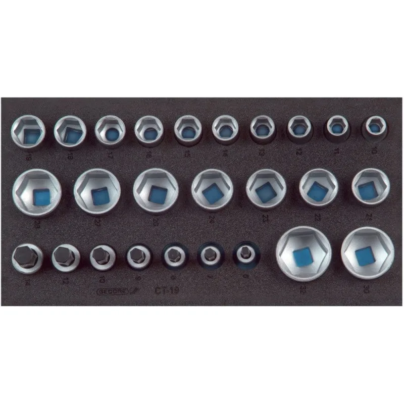 Gedore module à outils 1500 ct1-19 26 pièces module 1/3 clé à douille