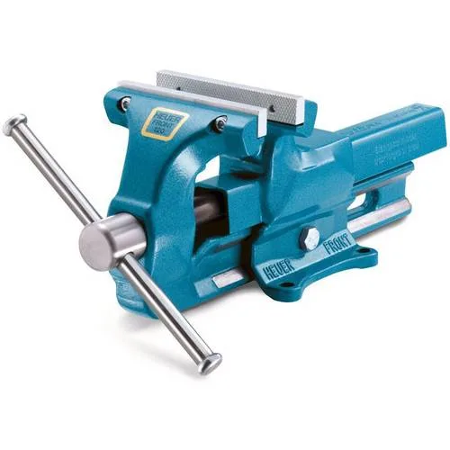 Tornillo de banco de heuer, con mordazas reversibles e intercambiables, dentadas y lisas, 4661837