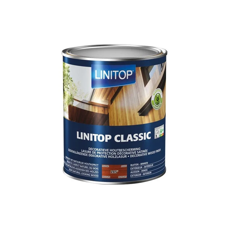 Linitop classic - esmalte protector decorativo transparente - linitop - 2,5 l caoba (285)