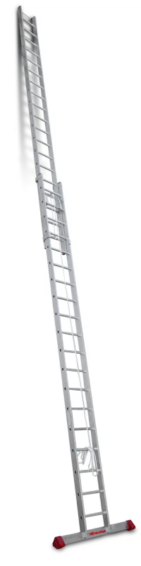 Escalera corredera aluminio 19 peldaños faraone altura máxima de trabajo 10 m