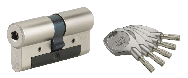 Cilindro perfil europeo (pera) de 30 + 30 mm thirard oro