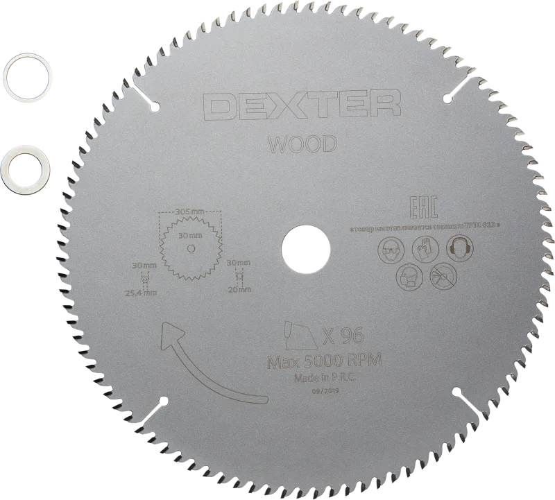 Disco de sierra circular dexter para madera, 305 x 30 mm y 96 dientes