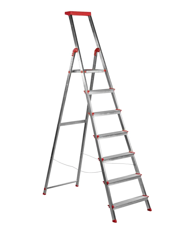 Escalera aluminio rolser brico 7 peldaños. certificada según norma europea en-131 para uso doméstico y profesional.