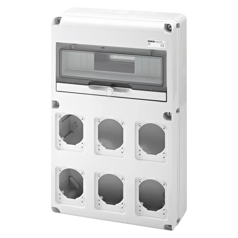 Gewiss gw68008n caja de tomacorriente blanco