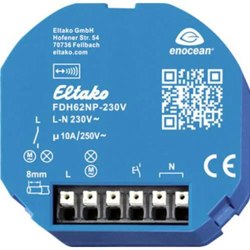 Actuador de conmutación inalámbrico eltako fdh62np-230v+ftkb-rw (30100036)