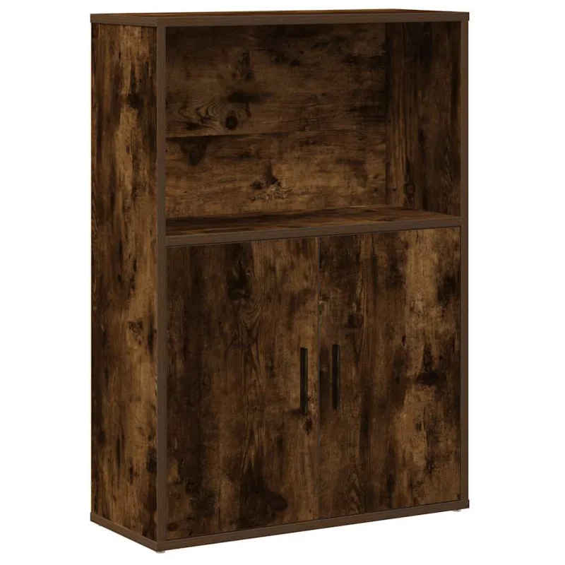 Estantería，librería，armario de libros madera de ingeniería roble ahumado 60x24x85 cm cfw166783