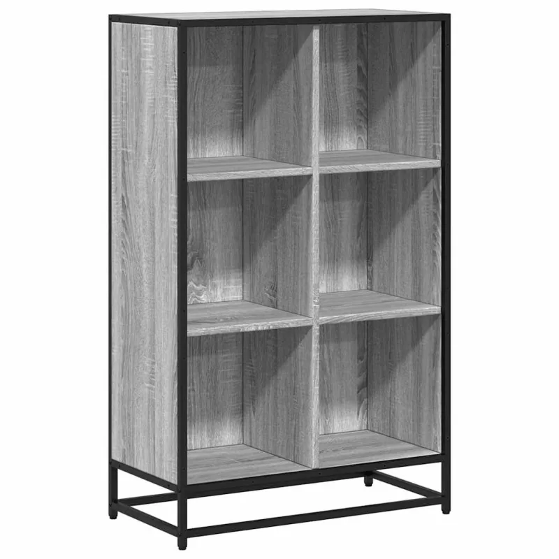 Estantería，librería，armario de libros madera de ingeniería gris sonoma 65,5x33x107,5 cm cfw166891