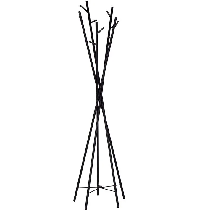 Perchero de metal negro con dosel