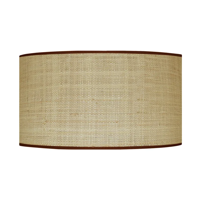 Pantalla de lámpara tosel cylindrique 45 tela cilindro castaño d45 x h25 cm