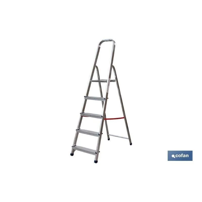 Escalera aluminio 7 peldaños y 1,61 m altura útil