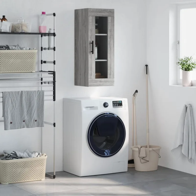 Maison exclusive - armario de pared gris sonoma 34,5x34x90 cm