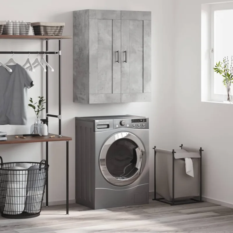 Maison exclusive - armario de pared madera ingeniería gris hormigón 69,5x34x90 cm