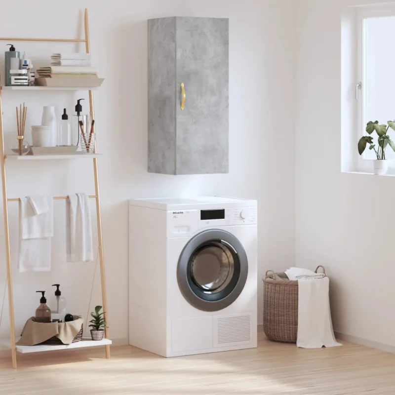 Maison exclusive - armario de pared gris hormigón 34,5x34x90 cm