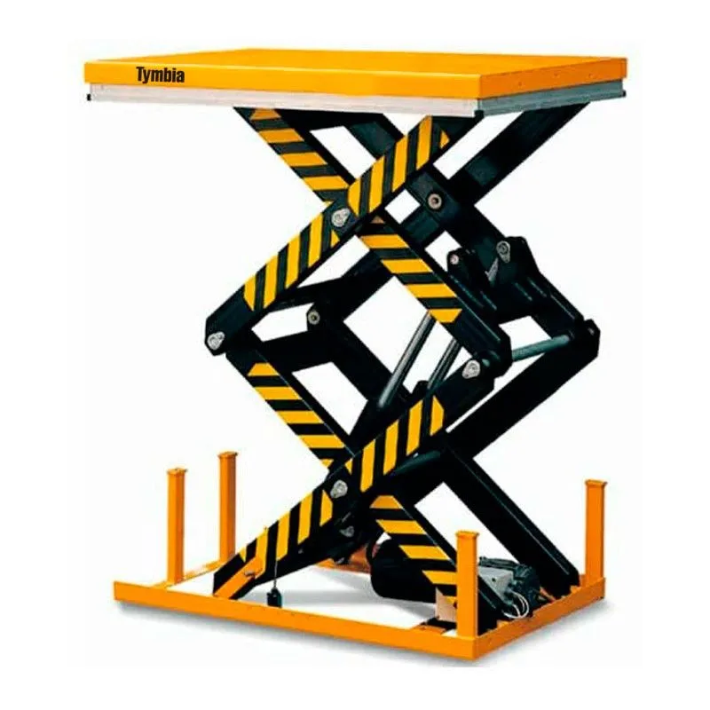 Mesa elevadora eléctrica 1000kg a 1780mm de 1300x820mm (doble tijera) tymbia