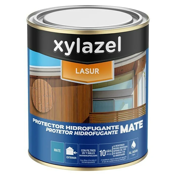 Xylazel lasur hidrofugante mate al agua 2,5 lt (nogal)