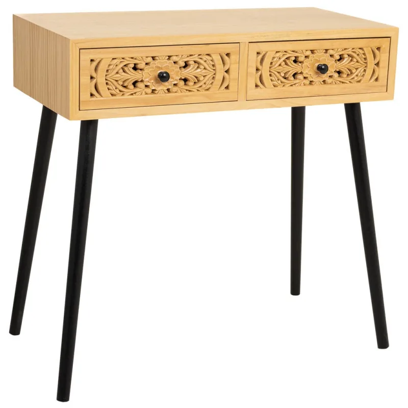 Recibidor de madera marrón 80x42x79