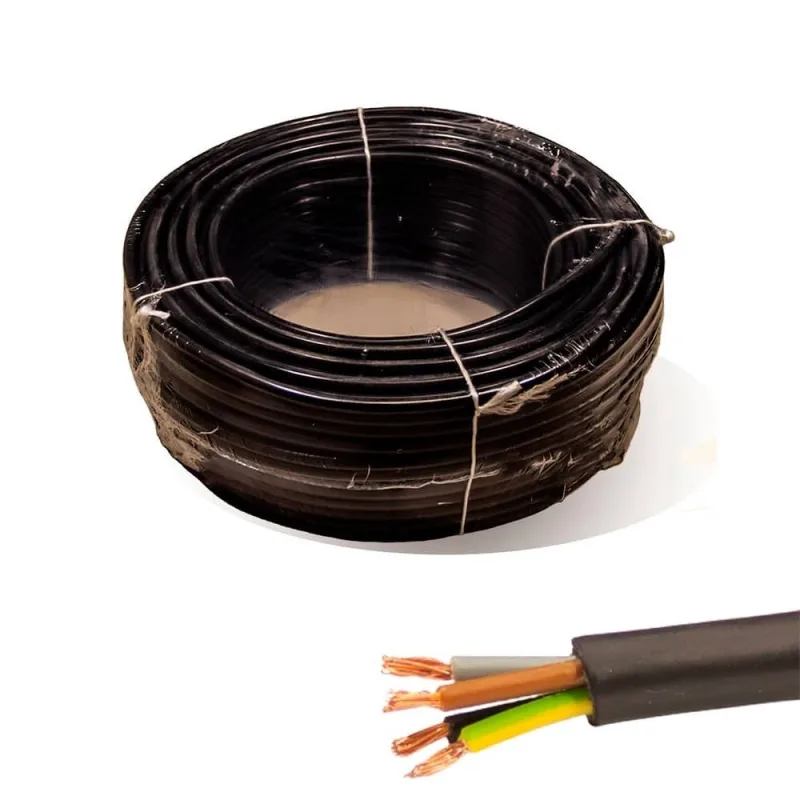 Rollo 100 mtr manguera 4x1mm² flexible pvc rv-k h05vv-f