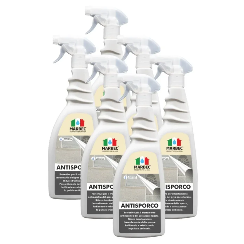 Antisporco - protector antimanchas para gres porcelánico - 750mlx6pz