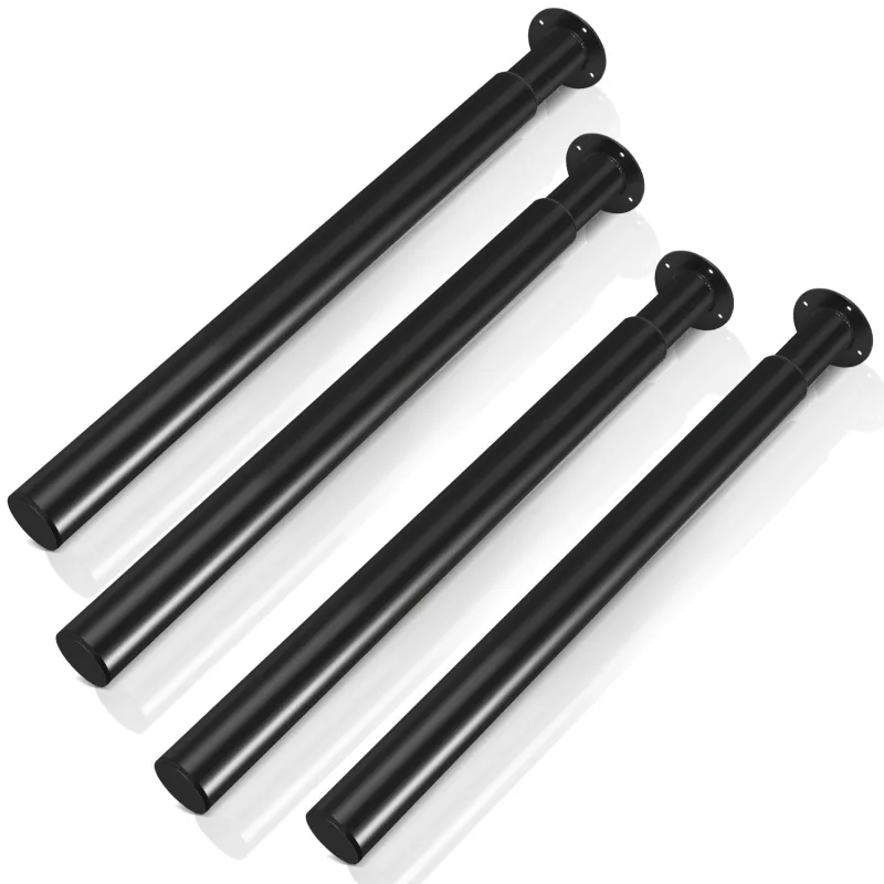 12pcs pies para muebles pies de metal ajustable 700-1100mm altura ajustable negro