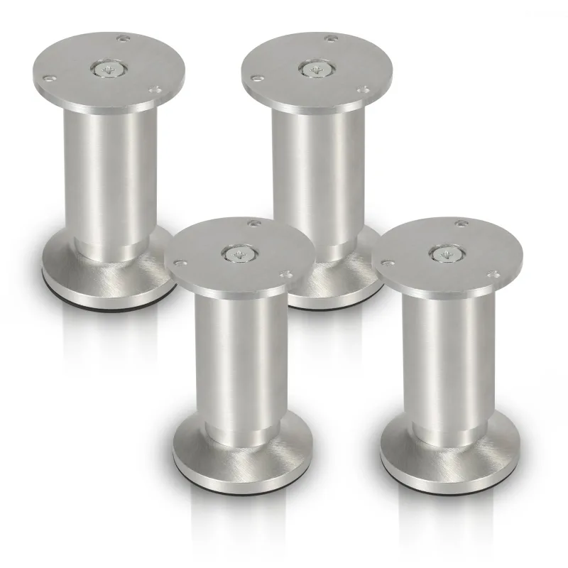 12pcs furniture feet pies ajustables aleación de aluminio 60 mm pies ajustables plata