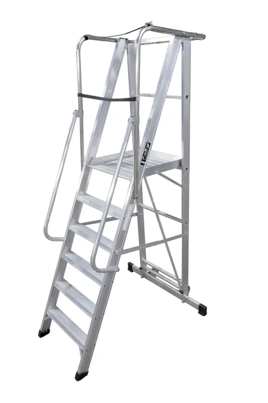 Escalera ktl kastle móbil con plataforma plegable 52x60 cm. 9 escalones