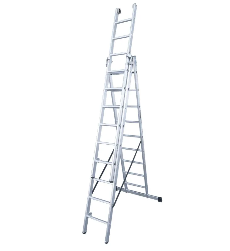 Escalera ktl triple con base 15 x 3 peldaños